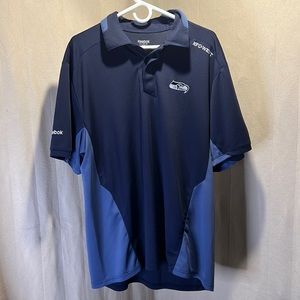 3/$10 Reebok Seattle Seahawks NFL Polo Mens Large